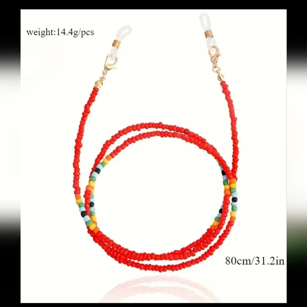 HANDCRAFTED GLASSBEAD/Chain BOHO EYEGLASS CHAIN